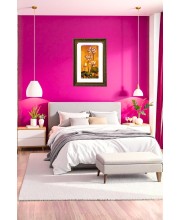 White Lotus Big Photo Frame - 20x28 Inches For Home,Temple & Office Decoration (F10630)