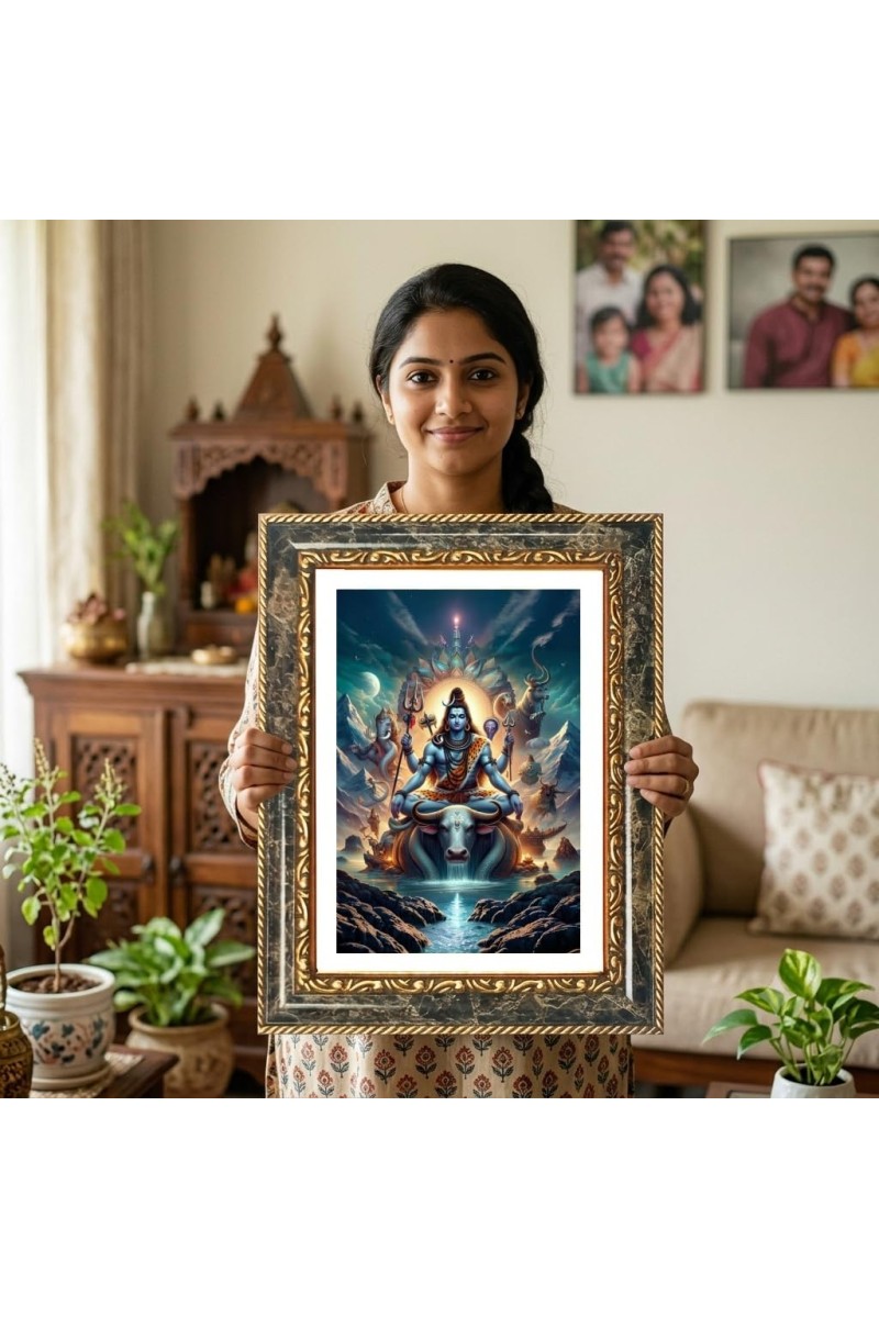 Satyajit Ray Decorative Photo Frame With White Mount | Premium Wall & Tabletop Picture Frame | Home, Office & Temple Decoration | 12x16 Inch (Pack Of 1) (F33186)
