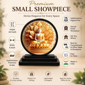 Car Dashboard Wooden Gautam Buddha Showpiece | 4 X 4.5 Inch Sublimation Printed Decorative Stand | 4 Mm MDF | Home Decor | Made in India (F33343) Car Dashboard Wooden Gautam Buddha Showpiece | 4 X 4.5 Inch Sublimation Printed Decorative Stand | 4 Mm MDF | Home Decor | Made in India (F33343)