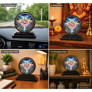 Car Dashboard Wooden Lord Shiva and His Family Showpiece | 4 X 4.5 Inch Sublimation Printed Decorative Stand | 4 Mm MDF | Home Decor | Made in India (F33316) Car Dashboard Wooden Lord Shiva and His Family Showpiece | 4 X 4.5 Inch Sublimation Printed Decorative Stand | 4 Mm MDF | Home Decor | Made in India (F33316)