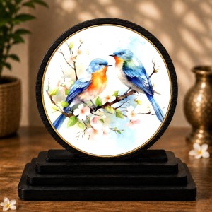 Car Dashboard Wooden Vibrant Bluebird Showpiece | 4 X 4.5 Inch Sublimation Printed Decorative Stand | 4 Mm MDF | Home Decor | Made in India (F33534) Car Dashboard Wooden Vibrant Bluebird Showpiece | 4 X 4.5 Inch Sublimation Printed Decorative Stand | 4 Mm MDF | Home Decor | Made in India (F33534)
