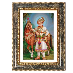 Swaminarayan Decorative Photo Frame With White Mount | Premium Wall & Tabletop Picture Frame | Home, Office & Temple Decoration | 8x12 Inch (Pack Of 1) (F31623) Swaminarayan Decorative Photo Frame With White Mount | Premium Wall & Tabletop Picture Frame | Home, Office & Temple Decoration | 8x12 Inch (Pack Of 1) (F31623)