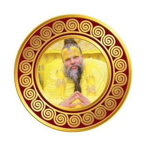Shri Hit Premanand Govind Sharan Ji Maharaj Fridge Magnet Wooden | Glossy Sublimation Print | 4x4 Inch | Strong Magnet Back | Decorative Magnet for Fridge, Almirah & Temple Decor (F23731)