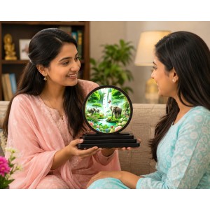 Car Dashboard Wooden Jungle Safari Scene Showpiece | 4 X 4.5 Inch Sublimation Printed Decorative Stand | 4 Mm MDF | Home Decor | Made in India (F33332) Car Dashboard Wooden Jungle Safari Scene Showpiece | 4 X 4.5 Inch Sublimation Printed Decorative Stand | 4 Mm MDF | Home Decor | Made in India (F33332)