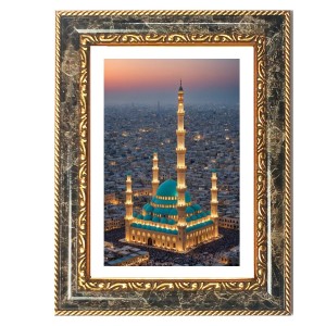 Masjid An-Nabawi In Madina Decorative Photo Frame With White Mount | Premium Wall & Tabletop Picture Frame | Home, Office & Temple Decoration | 10x14 Inch (Pack Of 1) (F32667) Masjid An-Nabawi In Madina Decorative Photo Frame With White Mount | Premium Wall & Tabletop Picture Frame | Home, Office & Temple Decoration | 10x14 Inch (Pack Of 1) (F32667)