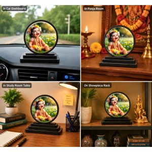 Car Dashboard Wooden Lord Krishna Showpiece | 4 X 4.5 Inch Sublimation Printed Decorative Stand | 4 Mm MDF | Home Decor | Made in India (F33294) Car Dashboard Wooden Lord Krishna Showpiece | 4 X 4.5 Inch Sublimation Printed Decorative Stand | 4 Mm MDF | Home Decor | Made in India (F33294)