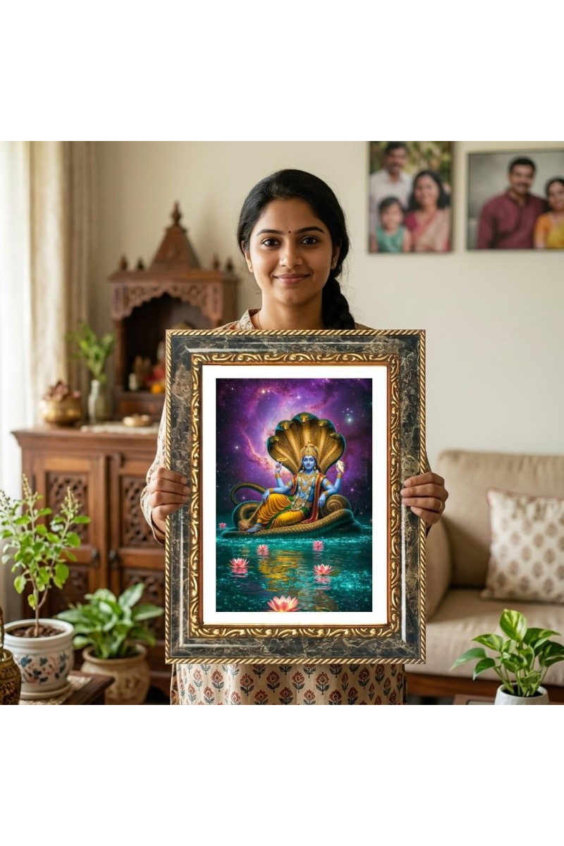 Vibrant Mountain Landscape Decorative Photo Frame With White Mount | Premium Wall & Tabletop Picture Frame | Home, Office & Temple Decoration | 12x16 Inch (Pack Of 1) (F32497)