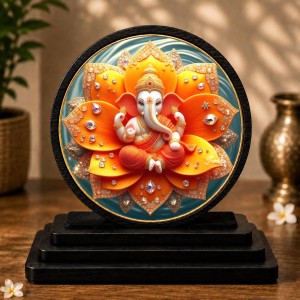 Car Dashboard Wooden Lord Ganeshaa Showpiece | 4 X 4.5 Inch Sublimation Printed Decorative Stand | 4 Mm MDF | Home Decor | Made in India (F33704) Car Dashboard Wooden Lord Ganeshaa Showpiece | 4 X 4.5 Inch Sublimation Printed Decorative Stand | 4 Mm MDF | Home Decor | Made in India (F33704)