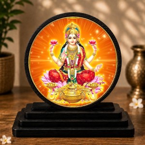 Car Dashboard Wooden Goddess Lakshmi Showpiece | 4 X 4.5 Inch Sublimation Printed Decorative Stand | 4 Mm MDF | Home Decor | Made in India (F33625) Car Dashboard Wooden Goddess Lakshmi Showpiece | 4 X 4.5 Inch Sublimation Printed Decorative Stand | 4 Mm MDF | Home Decor | Made in India (F33625)