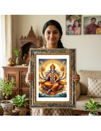 Brahma Decorative Photo Frame With White Mount | Premium Wall & Tabletop Picture Frame | Home, Office & Temple Decoration | 10x14 Inch (Pack Of 1) (F32676)