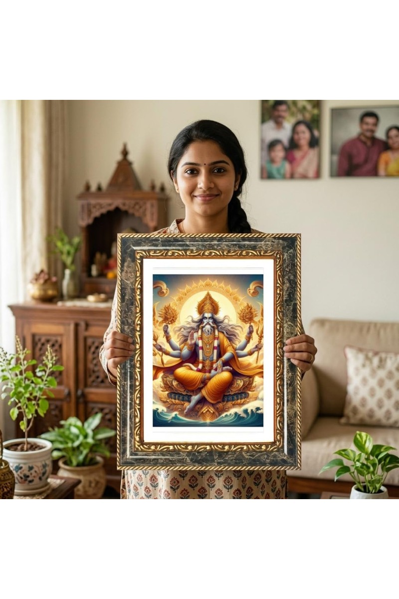 Brahma Decorative Photo Frame With White Mount | Premium Wall & Tabletop Picture Frame | Home, Office & Temple Decoration | 10x14 Inch (Pack Of 1) (F32676)