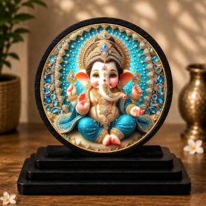 Car Dashboard Wooden Lord Ganeshaa Showpiece | 4 X 4.5 Inch Sublimation Printed Decorative Stand | 4 Mm MDF | Home Decor | Made in India (F33710) Car Dashboard Wooden Lord Ganeshaa Showpiece | 4 X 4.5 Inch Sublimation Printed Decorative Stand | 4 Mm MDF | Home Decor | Made in India (F33710)