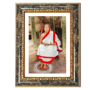 Sarada Goddess Decorative Photo Frame With White Mount | Premium Wall & Tabletop Picture Frame | Home, Office & Temple Decoration | 10x14 Inch (Pack Of 1) (F33156)