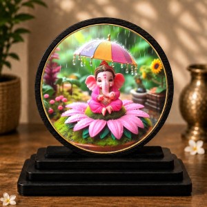 Car Dashboard Wooden Lord Ganeshaa Showpiece | 4 X 4.5 Inch Sublimation Printed Decorative Stand | 4 Mm MDF | Home Decor | Made in India (F33246) Car Dashboard Wooden Lord Ganeshaa Showpiece | 4 X 4.5 Inch Sublimation Printed Decorative Stand | 4 Mm MDF | Home Decor | Made in India (F33246)