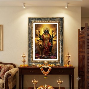Kali Decorative Photo Frame With White Mount | Premium Wall & Tabletop Picture Frame | Home, Office & Temple Decoration | 8x12 Inch (Pack Of 1) (F31480)