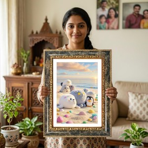 Penguins And Seals Wallpaper Decorative Photo Frame With White Mount | Premium Wall & Tabletop Picture Frame | Home, Office & Temple Decoration | 10x14 Inch (Pack Of 1) (F33099) Penguins And Seals Wallpaper Decorative Photo Frame With White Mount | Premium Wall & Tabletop Picture Frame | Home, Office & Temple Decoration | 10x14 Inch (Pack Of 1) (F33099)