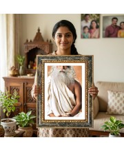 Spiritual Leader Decorative Photo Frame With White Mount | Premium Wall & Tabletop Picture Frame | Home, Office & Temple Decoration | 10x14 Inch (Pack Of 1) (F31483)