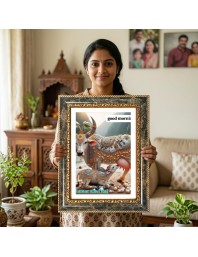 Ram Kumar Kavi Raj Decorative Photo Frame With White Mount | Premium Wall & Tabletop Picture Frame | Home, Office & Temple Decoration | 10x14 Inch (Pack Of 1) (F33216)