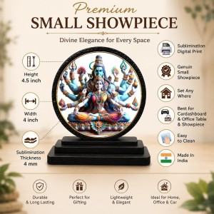 Car Dashboard Wooden Lord Shiva and Goddess Kali Showpiece | 4 X 4.5 Inch Sublimation Printed Decorative Stand | 4 Mm MDF | Home Decor | Made in India (F33688) Car Dashboard Wooden Lord Shiva and Goddess Kali Showpiece | 4 X 4.5 Inch Sublimation Printed Decorative Stand | 4 Mm MDF | Home Decor | Made in India (F33688)