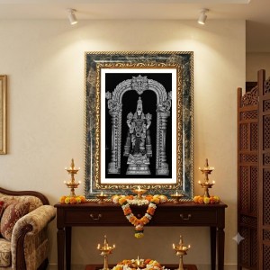 Trirupati Balajii Decorative Photo Frame With White Mount | Premium Wall & Tabletop Picture Frame | Home, Office & Temple Decoration | 8x12 Inch (Pack Of 1) (F31199) Trirupati Balajii Decorative Photo Frame With White Mount | Premium Wall & Tabletop Picture Frame | Home, Office & Temple Decoration | 8x12 Inch (Pack Of 1) (F31199)