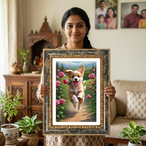 Krishna Decorative Photo Frame With White Mount | Premium Wall & Tabletop Picture Frame | Home, Office & Temple Decoration | 12x16 Inch (Pack Of 1) (F32494) Krishna Decorative Photo Frame With White Mount | Premium Wall & Tabletop Picture Frame | Home, Office & Temple Decoration | 12x16 Inch (Pack Of 1) (F32494)