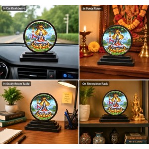 Car Dashboard Wooden Lord Shiva Showpiece | 4 X 4.5 Inch Sublimation Printed Decorative Stand | 4 Mm MDF | Home Decor | Made in India (F33475) Car Dashboard Wooden Lord Shiva Showpiece | 4 X 4.5 Inch Sublimation Printed Decorative Stand | 4 Mm MDF | Home Decor | Made in India (F33475)