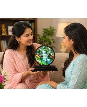Car Dashboard Wooden Vibrant Waterfall Showpiece | 4 X 4.5 Inch Sublimation Printed Decorative Stand | 4 Mm MDF | Home Decor | Made in India (F33509)