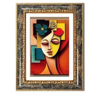 Modern Contemporary Painting Decorative Photo Frame With White Mount | Premium Wall & Tabletop Picture Frame | Home, Office & Temple Decoration | 8x12 Inch (Pack Of 1) (F32581) Modern Contemporary Painting Decorative Photo Frame With White Mount | Premium Wall & Tabletop Picture Frame | Home, Office & Temple Decoration | 8x12 Inch (Pack Of 1) (F32581)