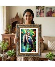 Ram Darbar Decorative Photo Frame With White Mount | Premium Wall & Tabletop Picture Frame | Home, Office & Temple Decoration | 12x16 Inch (Pack Of 1) (F33013)