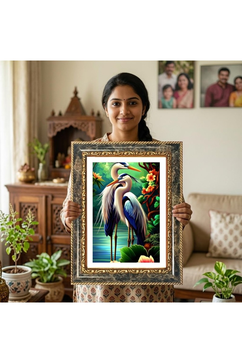 Ram Darbar Decorative Photo Frame With White Mount | Premium Wall & Tabletop Picture Frame | Home, Office & Temple Decoration | 12x16 Inch (Pack Of 1) (F33013)
