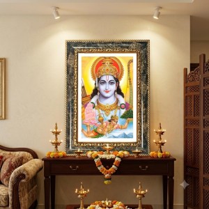 Vishnu Lakshmi Decorative Photo Frame With White Mount | Premium Wall & Tabletop Picture Frame | Home, Office & Temple Decoration | 12x16 Inch (Pack Of 1) (F33103) Vishnu Lakshmi Decorative Photo Frame With White Mount | Premium Wall & Tabletop Picture Frame | Home, Office & Temple Decoration | 12x16 Inch (Pack Of 1) (F33103)
