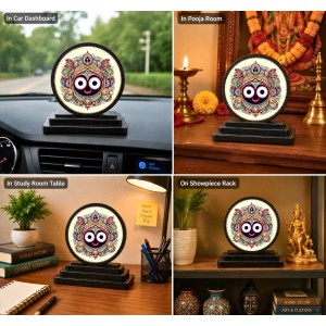 Car Dashboard Wooden Lord Jagannath Showpiece | 4 X 4.5 Inch Sublimation Printed Decorative Stand | 4 Mm MDF | Home Decor | Made in India (F33443) Car Dashboard Wooden Lord Jagannath Showpiece | 4 X 4.5 Inch Sublimation Printed Decorative Stand | 4 Mm MDF | Home Decor | Made in India (F33443)