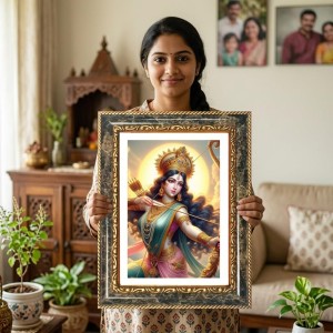 Ram Darbar Decorative Photo Frame With White Mount | Premium Wall & Tabletop Picture Frame | Home, Office & Temple Decoration | 12x16 Inch (Pack Of 1) (F33116) Ram Darbar Decorative Photo Frame With White Mount | Premium Wall & Tabletop Picture Frame | Home, Office & Temple Decoration | 12x16 Inch (Pack Of 1) (F33116)