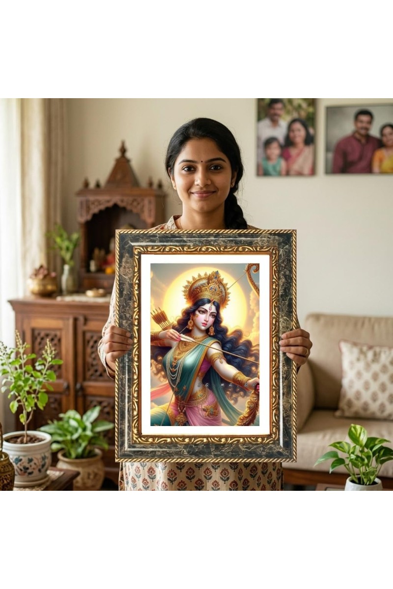 Ram Darbar Decorative Photo Frame With White Mount | Premium Wall & Tabletop Picture Frame | Home, Office & Temple Decoration | 12x16 Inch (Pack Of 1) (F33116)