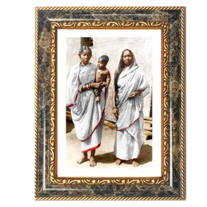 Mother Sri Sarada Goddess Decorative Photo Frame With White Mount | Premium Wall & Tabletop Picture Frame | Home, Office & Temple Decoration | 10x14 Inch (Pack Of 1) (F33163)