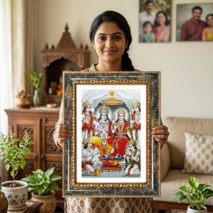 Ram Darbar Decorative Photo Frame With White Mount | Premium Wall & Tabletop Picture Frame | Home, Office & Temple Decoration | 8x12 Inch (Pack Of 1) (F33122) Ram Darbar Decorative Photo Frame With White Mount | Premium Wall & Tabletop Picture Frame | Home, Office & Temple Decoration | 8x12 Inch (Pack Of 1) (F33122)