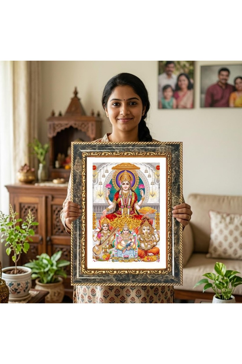 Sai Baba Decorative Photo Frame With White Mount | Premium Wall & Tabletop Picture Frame | Home, Office & Temple Decoration | 12x16 Inch (Pack Of 1) (F31130)