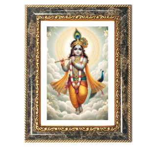 Krishna Decorative Photo Frame With White Mount | Premium Wall & Tabletop Picture Frame | Home, Office & Temple Decoration | 8x12 Inch (Pack Of 1) (F31524) Krishna Decorative Photo Frame With White Mount | Premium Wall & Tabletop Picture Frame | Home, Office & Temple Decoration | 8x12 Inch (Pack Of 1) (F31524)