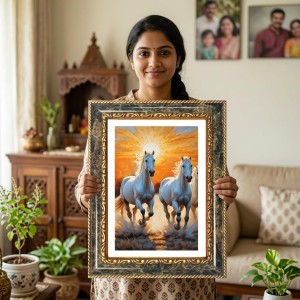 Sri Krishna Decorative Photo Frame With White Mount | Premium Wall & Tabletop Picture Frame | Home, Office & Temple Decoration | 12x16 Inch (Pack Of 1) (F33093) Sri Krishna Decorative Photo Frame With White Mount | Premium Wall & Tabletop Picture Frame | Home, Office & Temple Decoration | 12x16 Inch (Pack Of 1) (F33093)
