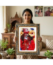 Sai Baba Decorative Photo Frame With White Mount | Premium Wall & Tabletop Picture Frame | Home, Office & Temple Decoration | 12x16 Inch (Pack Of 1) (F31134)