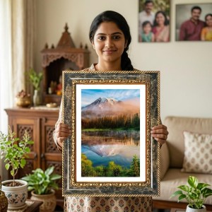 Mountain Lake Decorative Photo Frame With White Mount | Premium Wall & Tabletop Picture Frame | Home, Office & Temple Decoration | 10x14 Inch (Pack Of 1) (F31333) Mountain Lake Decorative Photo Frame With White Mount | Premium Wall & Tabletop Picture Frame | Home, Office & Temple Decoration | 10x14 Inch (Pack Of 1) (F31333)