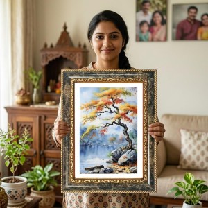 Nature Decorative Photo Frame With White Mount | Premium Wall & Tabletop Picture Frame | Home, Office & Temple Decoration | 8x12 Inch (Pack Of 1) (F31510) Nature Decorative Photo Frame With White Mount | Premium Wall & Tabletop Picture Frame | Home, Office & Temple Decoration | 8x12 Inch (Pack Of 1) (F31510)