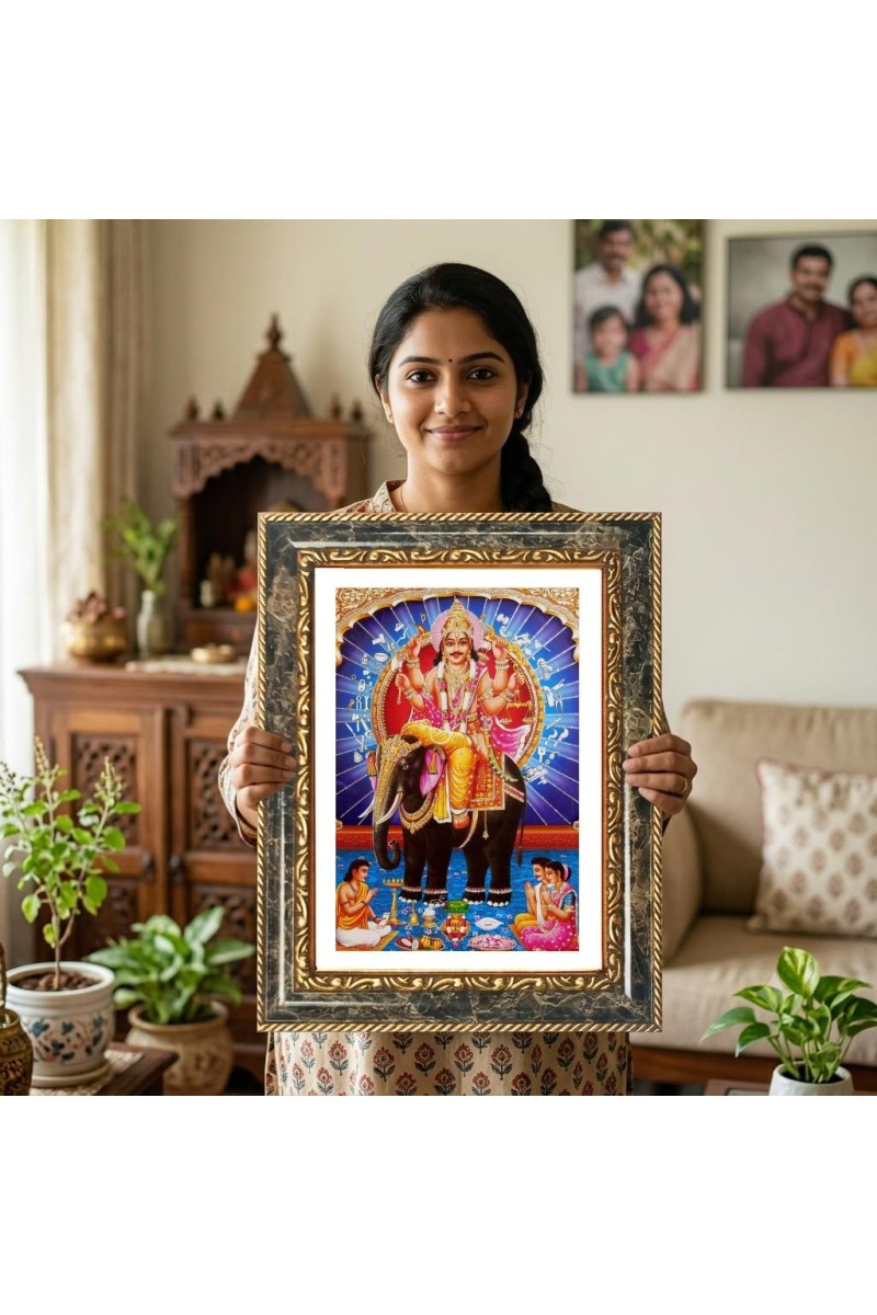 Radhaa Krishna Decorative Photo Frame With White Mount | Premium Wall & Tabletop Picture Frame | Home, Office & Temple Decoration | 12x16 Inch (Pack Of 1) (F31457)
