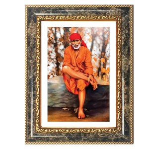 Swami Vivekananda Decorative Photo Frame With White Mount | Premium Wall & Tabletop Picture Frame | Home, Office & Temple Decoration | 12x16 Inch (Pack Of 1) (F31229)