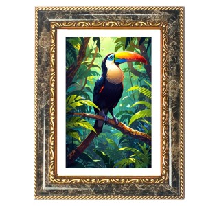 Toucan Decorative Photo Frame With White Mount | Premium Wall & Tabletop Picture Frame | Home, Office & Temple Decoration | 8x12 Inch (Pack Of 1) (F32682) Toucan Decorative Photo Frame With White Mount | Premium Wall & Tabletop Picture Frame | Home, Office & Temple Decoration | 8x12 Inch (Pack Of 1) (F32682)