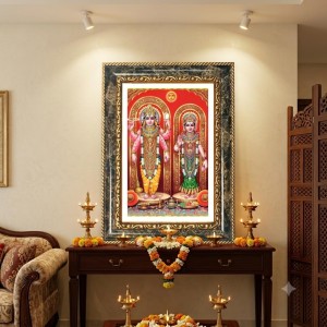 Vishnu And Lakshmi Decorative Photo Frame With White Mount | Premium Wall & Tabletop Picture Frame | Home, Office & Temple Decoration | 8x12 Inch (Pack Of 1) (F31587) Vishnu And Lakshmi Decorative Photo Frame With White Mount | Premium Wall & Tabletop Picture Frame | Home, Office & Temple Decoration | 8x12 Inch (Pack Of 1) (F31587)
