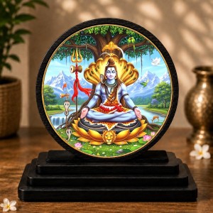 Car Dashboard Wooden Lord Shiva Showpiece | 4 X 4.5 Inch Sublimation Printed Decorative Stand | 4 Mm MDF | Home Decor | Made in India (F33475) Car Dashboard Wooden Lord Shiva Showpiece | 4 X 4.5 Inch Sublimation Printed Decorative Stand | 4 Mm MDF | Home Decor | Made in India (F33475)