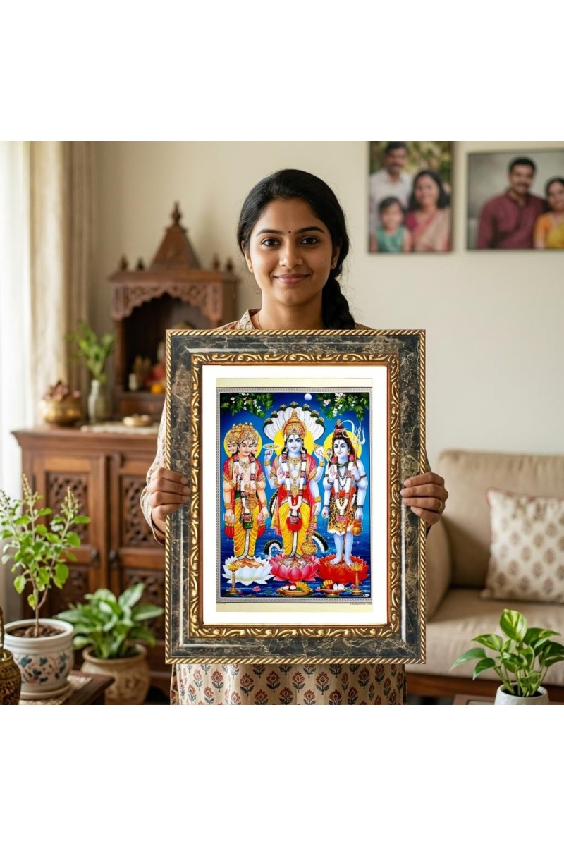 Ram Darbar Decorative Photo Frame With White Mount | Premium Wall & Tabletop Picture Frame | Home, Office & Temple Decoration | 8x12 Inch (Pack Of 1) (F31184)