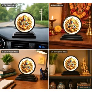 Car Dashboard Wooden Lord Krishna Showpiece | 4 X 4.5 Inch Sublimation Printed Decorative Stand | 4 Mm MDF | Home Decor | Made in India (F33709) Car Dashboard Wooden Lord Krishna Showpiece | 4 X 4.5 Inch Sublimation Printed Decorative Stand | 4 Mm MDF | Home Decor | Made in India (F33709)