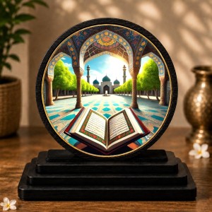 Car Dashboard Wooden Holy Quran Showpiece | 4 X 4.5 Inch Sublimation Printed Decorative Stand | 4 Mm MDF | Home Decor | Made in India (F33680) Car Dashboard Wooden Holy Quran Showpiece | 4 X 4.5 Inch Sublimation Printed Decorative Stand | 4 Mm MDF | Home Decor | Made in India (F33680)